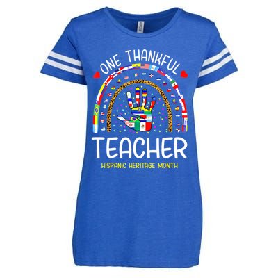 One Thankful Teacher Hispanic Heritage Month Countries Enza Ladies Jersey Football T-Shirt