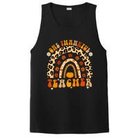 One Thankful Teacher Thanksgiving Rainbow Leopard Fall PosiCharge Competitor Tank