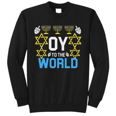 Oy To The World Hanukkah Funny Jewish Sweatshirt