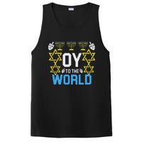 Oy To The World Hanukkah Funny Jewish PosiCharge Competitor Tank