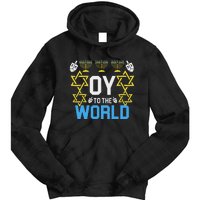 Oy To The World Hanukkah Funny Jewish Tie Dye Hoodie