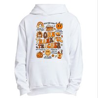 One Thankful Teacher Retro Groovy Fall Teachers Thanksgiving Day Gift Urban Pullover Hoodie