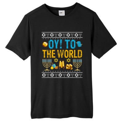 Oy To The World Jewish Gift   Tall Fusion ChromaSoft Performance T-Shirt