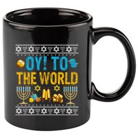 Oy To The World Jewish Gift   11oz C Handle Ceramic Mug