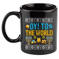 Oy To The World Jewish Gift   11oz C Handle Ceramic Mug