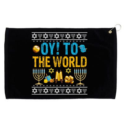 Oy To The World Jewish Gift   Grommeted Golf Towel