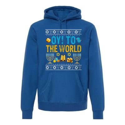 Oy To The World Jewish Gift   Premium Hoodie