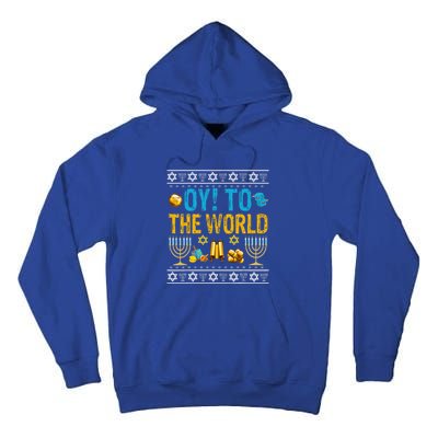 Oy To The World Jewish Gift   Tall Hoodie