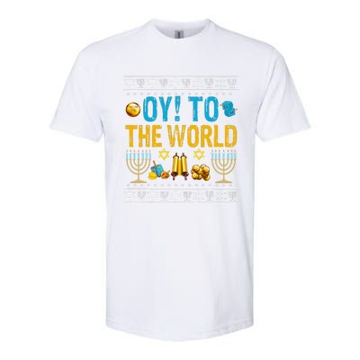 Oy To The World Jewish Gift   Softstyle CVC T-Shirt