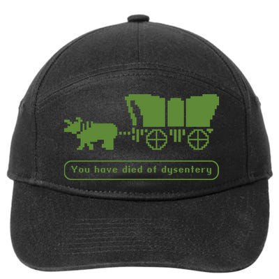 Oregon Trail T Shirt You Have Died Of Dysentery 8Bit Video Game 1865 7-Panel Snapback Hat