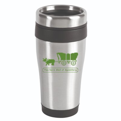 Oregon Trail T Shirt You Have Died Of Dysentery 8Bit Video Game 1865 16oz Travel Tumbler