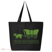 Oregon Trail T Shirt You Have Died Of Dysentery 8Bit Video Game 1865 25L Jumbo Tote