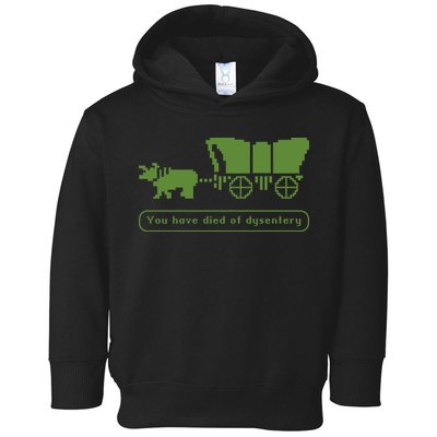 Oregon Trail T Shirt You Have Died Of Dysentery 8Bit Video Game 1865 Toddler Hoodie