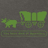 Oregon Trail T Shirt You Have Died Of Dysentery 8Bit Video Game 1865 Cotton Canvas Backpack
