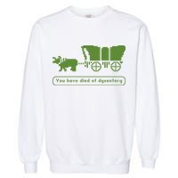 Oregon Trail T Shirt You Have Died Of Dysentery 8Bit Video Game 1865 Garment-Dyed Sweatshirt