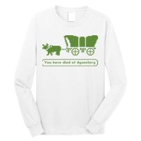 Oregon Trail T Shirt You Have Died Of Dysentery 8Bit Video Game 1865 Long Sleeve Shirt