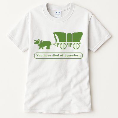 Oregon Trail T Shirt You Have Died Of Dysentery 8Bit Video Game 1865 Tall T-Shirt