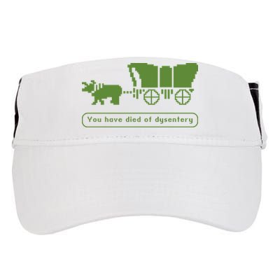 Oregon Trail T Shirt You Have Died Of Dysentery 8Bit Video Game 1865 Adult Drive Performance Visor