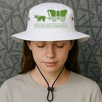 Oregon Trail T Shirt You Have Died Of Dysentery 8Bit Video Game 1865 Bucket Hat