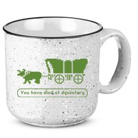 Oregon Trail T Shirt You Have Died Of Dysentery 8Bit Video Game 1865 15oz Campfire Ceramic Mug
