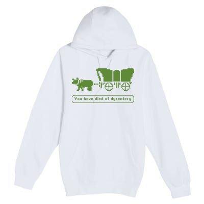 Oregon Trail T Shirt You Have Died Of Dysentery 8Bit Video Game 1865 Premium Pullover Hoodie