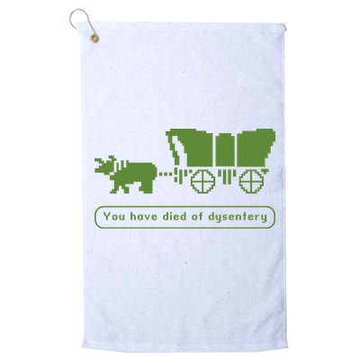 Oregon Trail T Shirt You Have Died Of Dysentery 8Bit Video Game 1865 Golf Towel