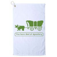 Oregon Trail T Shirt You Have Died Of Dysentery 8Bit Video Game 1865 Golf Towel