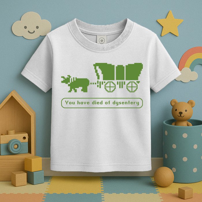 Oregon Trail T Shirt You Have Died Of Dysentery 8Bit Video Game 1865 Toddler T-Shirt