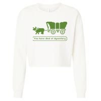 Oregon Trail T Shirt You Have Died Of Dysentery 8Bit Video Game 1865 Cropped Pullover Crew