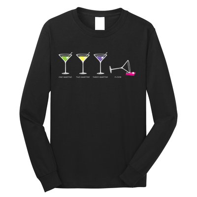 One Two Three Martini Floor For Martini Lovers Cocktail Fans Premium Long Sleeve Shirt