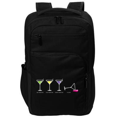 One Two Three Martini Floor For Martini Lovers Cocktail Fans Premium Impact Tech Backpack