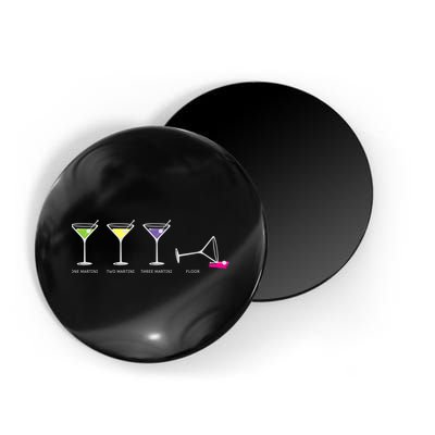 One Two Three Martini Floor For Martini Lovers Cocktail Fans Premium Magnet