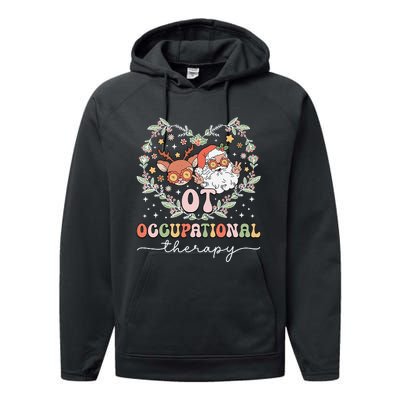 Occupational Therapy Therapist Ot Ota Christmas Performance Fleece Hoodie