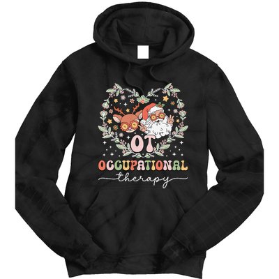 Occupational Therapy Therapist Ot Ota Christmas Tie Dye Hoodie