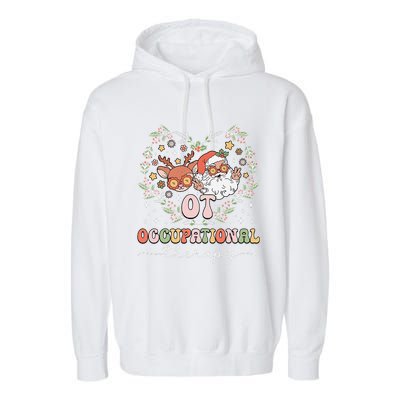 Occupational Therapy Therapist Ot Ota Christmas Garment-Dyed Fleece Hoodie