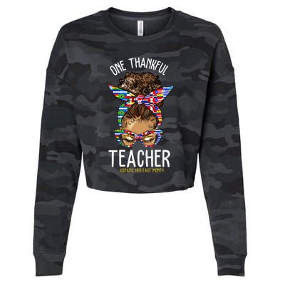 One Thankful Teacher Hispanic Heritage Month Countries Cropped Pullover Crew