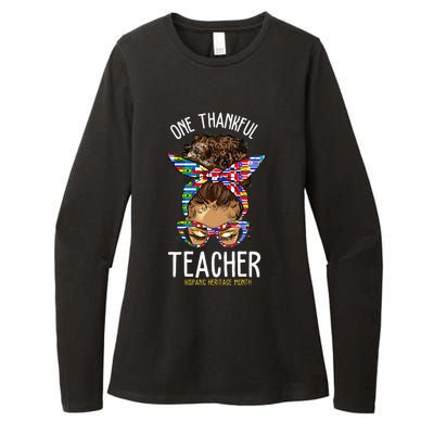 One Thankful Teacher Hispanic Heritage Month Countries Womens CVC Long Sleeve Shirt