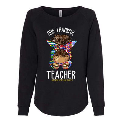 One Thankful Teacher Hispanic Heritage Month Countries Womens California Wash Sweatshirt