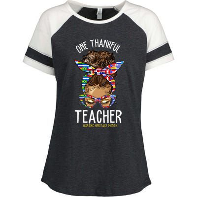 One Thankful Teacher Hispanic Heritage Month Countries Enza Ladies Jersey Colorblock Tee