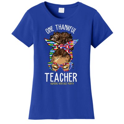 One Thankful Teacher Hispanic Heritage Month Countries Women's T-Shirt