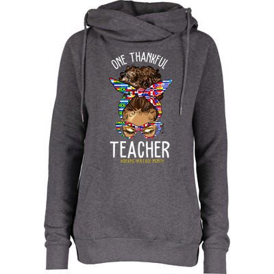 One Thankful Teacher Hispanic Heritage Month Countries Womens Funnel Neck Pullover Hood