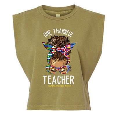 One Thankful Teacher Hispanic Heritage Month Countries Garment-Dyed Women's Muscle Tee