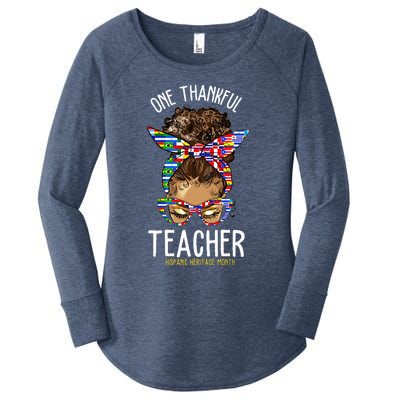 One Thankful Teacher Hispanic Heritage Month Countries Women's Perfect Tri Tunic Long Sleeve Shirt