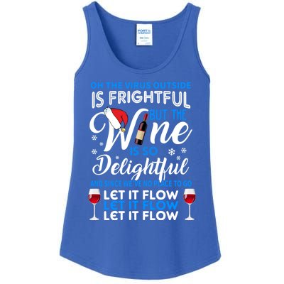 Oh The V Igiftr U S Outside Is Frightful But The Wine Christmas Gift Ladies Essential Tank