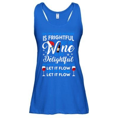 Oh The V Igiftr U S Outside Is Frightful But The Wine Christmas Gift Ladies Essential Flowy Tank