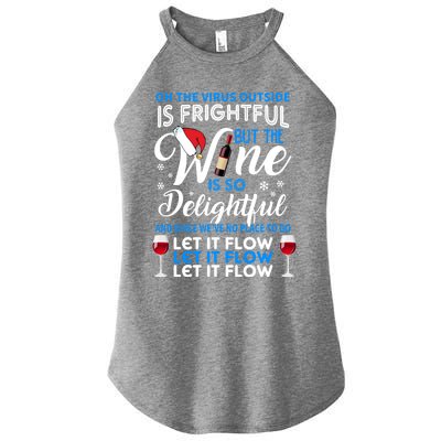 Oh The V Igiftr U S Outside Is Frightful But The Wine Christmas Gift Women’s Perfect Tri Rocker Tank