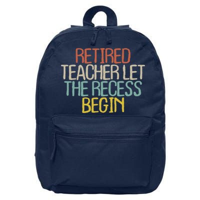 Old Text Vintage Retired Teacher 16 in Basic Backpack