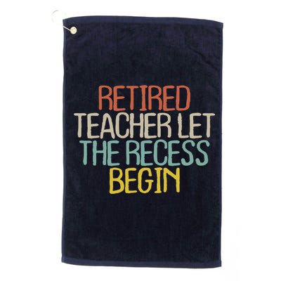 Old Text Vintage Retired Teacher Golf Towel