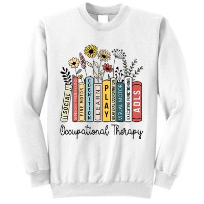 Occupational Therapy Wildflower Book Ot Therapist Assistant Sweatshirt