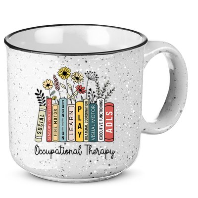 Occupational Therapy Wildflower Book Ot Therapist Assistant 15oz Campfire Ceramic Mug